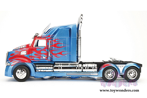 Jada Toys - Metals Die Cast | TRANSFORMERS 5 Optimus Prime&reg; Hauler Western Star 5700 XE (1/64, diecast model car, Blue w/Red) 98193