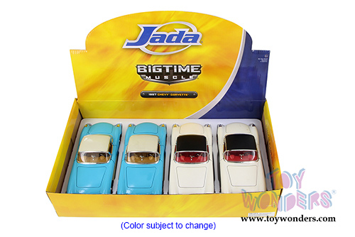 Jada Toys Bigtime Muscle - Chevy Corvette Hardtop (1957, 1/24 scale diecast model car, Asstd.) 98203DP1