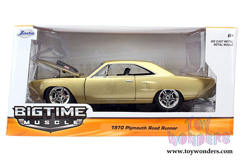 Jada Toys Bigtime Muscle - Plymouth Road Runner Hardtop (1970, 1/24 scale diecast model car, Asstd.) 98243DP1