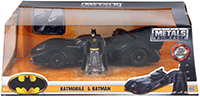 Jada Toys - Metals Die Cast | 1989 Batmobile™ with Batman™ figure (1/24, diecast model car, Black) 98260/4