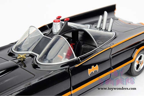 Jada Toys - Metals Die Cast | 1966 Classic TV Series Batmobile&trade; (1/24, diecast model car, Black) 98262