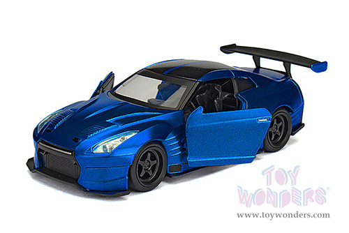 Jada Toys Fast & Furious - Brian's Nissan GT-R R35 Ben Sopra F8 "The Fate of the Furious" Movie (2009, 1/32 scale diecast model car, Primer Candy Blue) 98270/24