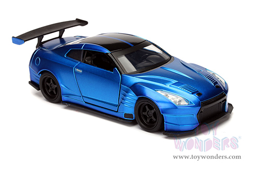 Jada Toys Fast & Furious - Brian's Nissan GT-R R35 Ben Sopra F8 "The Fate of the Furious" Movie (2009, 1/32 scale diecast model car, Primer Candy Blue) 98270/24