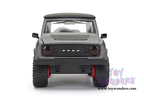 Jada Toys Just Trucks | Ford Bronco Hardtop (1973, 1/24 scale diecast model car, Gray) 98279