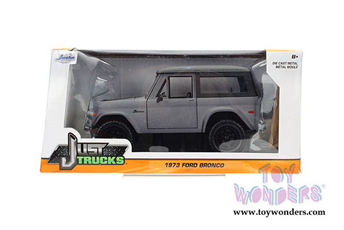 Jada Toys Just Trucks | Ford Bronco Hardtop (1973, 1/24 scale diecast model car, Gray) 98279