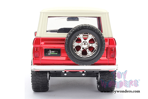 Jada Toys Just Trucks | Ford Bronco Hardtop (1973, 1/24 scale diecast model car, Candy Red) 98280