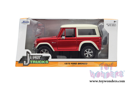 Jada Toys Just Trucks | Ford Bronco Hardtop (1973, 1/24 scale diecast model car, Candy Red) 98280