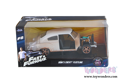 Jada Toys Fast & Furious - Dom's Chevy Fleetline F8 "The Fate of the Furious" Movie (1/24 scale diecast model car, Primer Grey) 98294