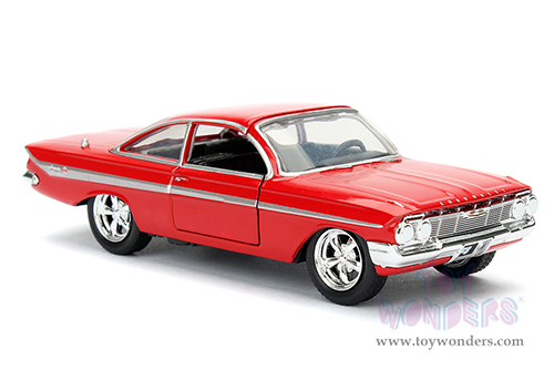 Jada Toys Fast & Furious - Dom's Chevy Impala F8 "The Fate of the Furious" Movie (1/32 scale diecast model car, Red) 98304/24
