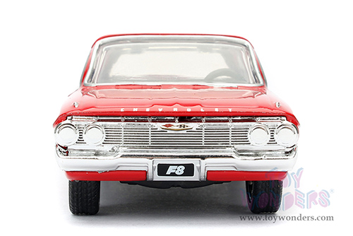 Jada Toys Fast & Furious - Dom's Chevy Impala F8 "The Fate of the Furious" Movie (1/32 scale diecast model car, Red) 98304/24