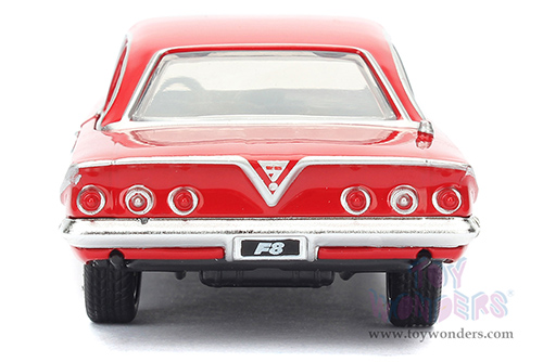 Jada Toys Fast & Furious - Dom's Chevy Impala F8 "The Fate of the Furious" Movie (1/32 scale diecast model car, Red) 98304/24