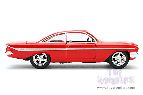 Jada Toys Fast & Furious - Dom's Chevy Impala F8 "The Fate of the Furious" Movie (1/32 scale diecast model car, Red) 98304/24