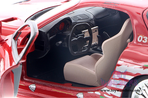 Jada Toys Fast & Furious - Dom's Mazda RX-7 F8 "The Fate of the Furious" Movie (1/24 scale diecast model car, Red) 98338/4