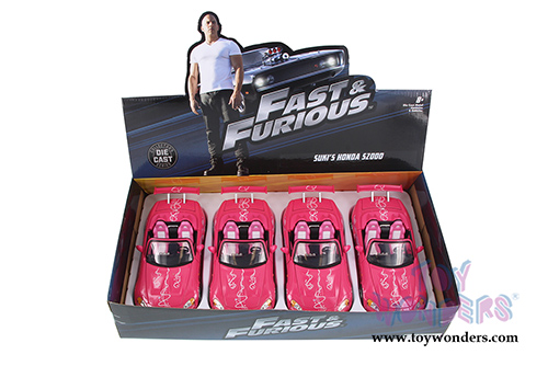 Jada Toys Fast & Furious - Suki's Honda S2000 Convertible (2001, 1/24 scale diecast model car, Pink) 98348