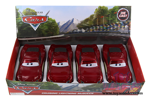 Jada Toys - Disney Pixar CARS | Cruising Lightning McQueen (1/24 diecast model toy, Red) 98354