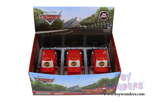 Jada Toys - Metals Die Cast | Disney Pixar "Cars" Mack Trailer (1/24 diecast model toy, Red) 98356