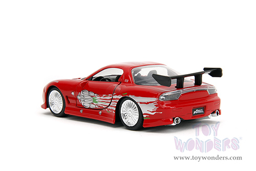 Jada Toys Fast & Furious - Dom's Mazda RX-7 F8 "The Fate of the Furious" Movie (1/32 scale diecast model car, Red) 98377