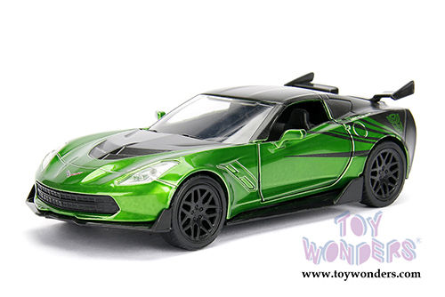 Jada Toys - Metals Die Cast | TRANSFORMERS 5 Crosshairs Chevy Corvette Stingray&trade; (2016, 1/32, diecast model car, Candy Green w/Black) 98397
