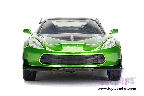 Jada Toys - Metals Die Cast | TRANSFORMERS 5 Crosshairs Chevy Corvette Stingray&trade; (2016, 1/32, diecast model car, Candy Green w/Black) 98397