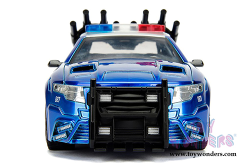 Jada Toys - Metals Die Cast | TRANSFORMERS 5 Barricade&reg; Mustang (1/24, diecast model car, Blue w/White) 98400