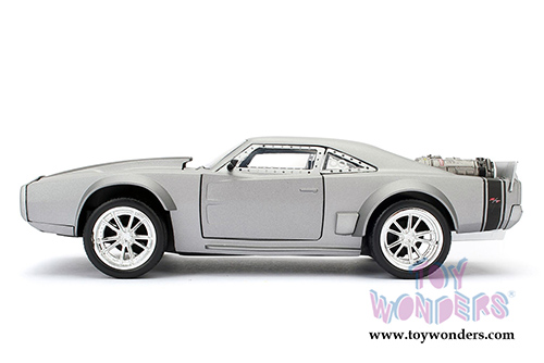 Jada Toys Fast & Furious - Dom's Ice Charger F8 "The Fate of the Furious" Movie (1/24 scale diecast model car, Semi Gun Metal Grey) 98427