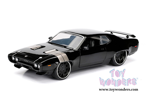 Jada Toys Fast & Furious - Dom's Plymouth GTX Hardtop (1/24 scale diecast model car, Black) 98428