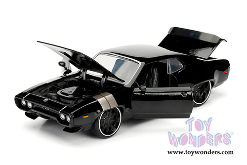 Jada Toys Fast & Furious - Dom's Plymouth GTX Hardtop (1/24 scale diecast model car, Black) 98428