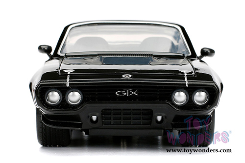Jada Toys Fast & Furious - Dom's Plymouth GTX Hardtop (1/24 scale diecast model car, Black) 98428
