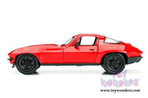 Jada Toys Fast & Furious - Letty's Chevy Corvette Hardtop (1/24 scale diecast model car, Red) 98434