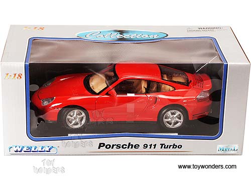 Welly - Porsche 911 Turbo Hard Top (1:18, Red) 9850