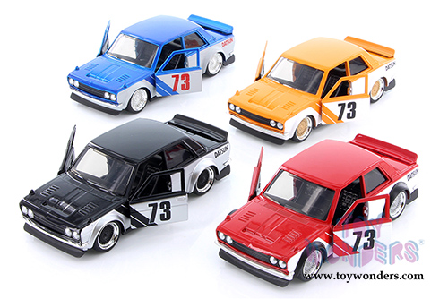 Jada Toys - Metals Die Cast | JDM Tuners&trade; Datsun 510 Widebody #73 (1973, 1/32, diecast model car, Asstd.) 98572WA1