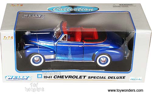 Welly - Chevrolet Special Deluxe Convertible (1941, 1:18, Blue) 9862