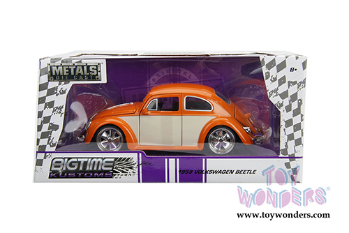 Jada Toys - Metals Die Cast Bigtime Kustoms | Volkswagen Beetle Hardtop (1959, 1/24 scale diecast model car, Asstd.) 99018WA1