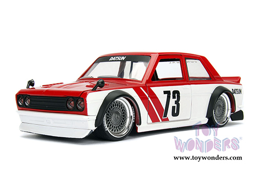 Jada Toys - Metals Die Cast | JDM Tuners&trade; Datsun 510 Widebody #73 (1973, 1/24, diecast model car, Red) 99097