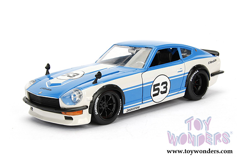 Jada Toys - Metals Die Cast | JDM Tuners&trade; Datsun 24OZ #53 (1972, 1/24, diecast model car, Blue) 99099