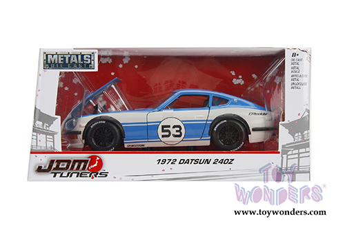 Jada Toys - Metals Die Cast | JDM Tuners&trade; Datsun 24OZ #53 (1972, 1/24, diecast model car, Blue) 99099