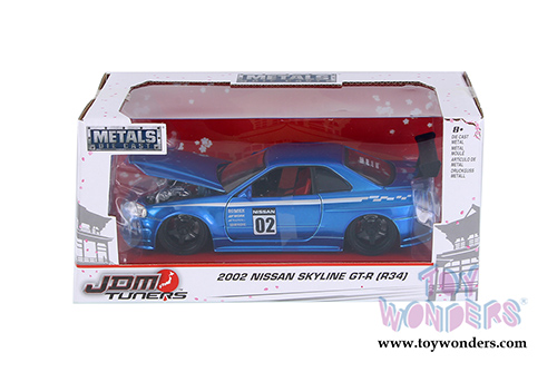 Jada Toys - Metals Die Cast | JDM Tuners&trade; Nissan Skyline GT-R Hardtop (2002, 1/24, diecast model car, Asstd.) 99113WA1