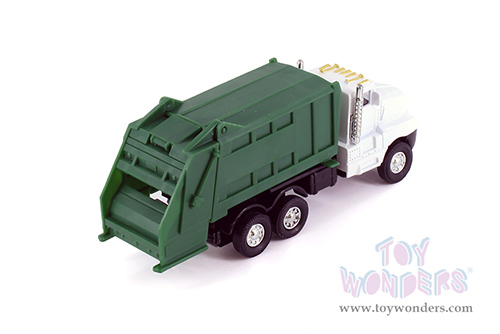 Garbage Truck (6" diecast model car, White/Green) 9911DWT