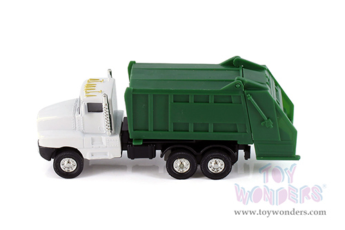 Garbage Truck (6" diecast model car, White/Green) 9911DWT