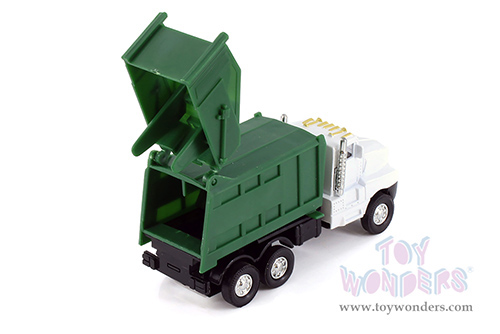 Garbage Truck (6" diecast model car, White/Green) 9911DWT