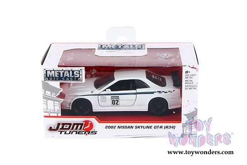 Jada Toys - Metals Die Cast | JDM Tuners&trade; Nissan Skyline GT-R Hardtop (2002, 1/32, diecast model car, Asstd.) 99136WA1