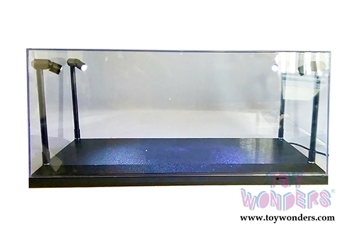 1/18 Scale Diecast Model Car Acrylic LED Display Case (Black) 9920BK