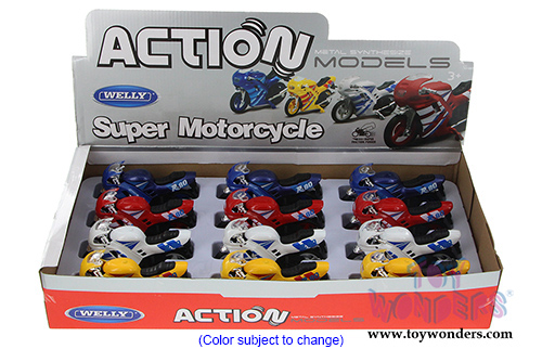 Welly - Action Super Motorcycle (5" plastic model, Asstd.) 99440D