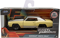 Jada Toys Fast & Furious - Chevrolet® Monte Carlo (1971, 1/32 scale diecast model car, Cream/Silver) 99516; 