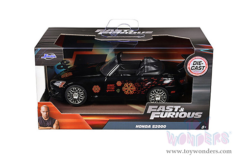Jada Toys Fast & Furious - Johnny's Honda S2000 Convertible (1/32 scale diecast model car, Black) 99543/24