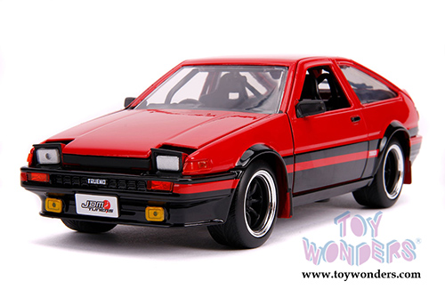 Jada Toys JDM Tuners - Toyota Trueno AE86 Hardtop (1986, 1/24 scale diecast model car, Glossy Red/Black) 99577