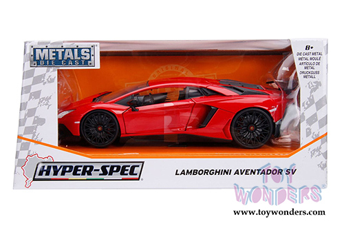Jada Toys - Metals Die Cast | Hyper-Spec Lamborghini Aventador SV Hard Top (2017, 1/24, diecast model car, Asstd.) 99705WA1