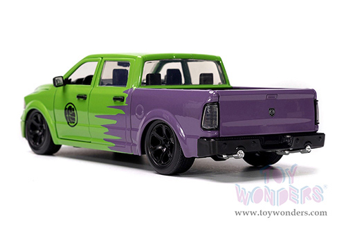 Jada Toys - Hollywood Rides | Dodge Ram 1500 Pickup Truck with Hulk™ Diecast figure "Marvel Avengers" (2014, 1/24 diecast model car, Green/Purple) 99726