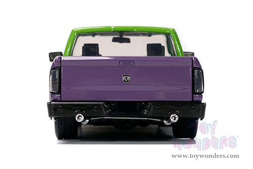 Jada Toys - Hollywood Rides | Dodge Ram 1500 Pickup Truck with Hulk™ Diecast figure "Marvel Avengers" (2014, 1/24 diecast model car, Green/Purple) 99726