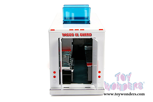 Jada Toys - Metals Die Cast | Taco Truck with Deadpool&trade; Figure (1/24, diecast model car, White/Red) 99730